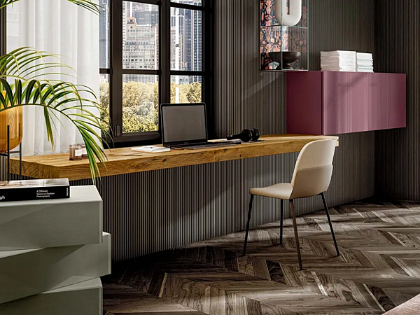Sectional writing desk in wood LAGO 1258 factory LAGO from Italy. Foto №1