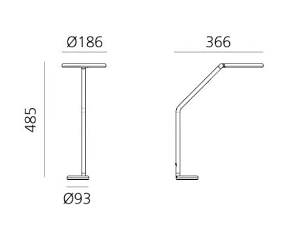 Metal Table Lamp Vine Light Artemide 1565030A factory Artemide from Italy. Foto №2