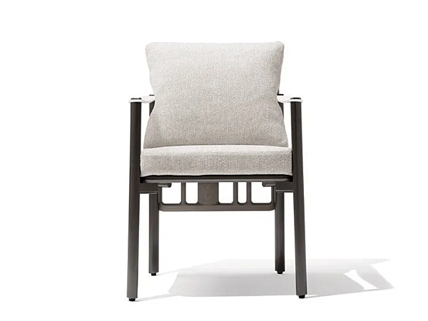 Garden fabric easy chair with armrests GIORGETTI Aldia 91070, 91071 factory GIORGETTI from Italy. Foto №2
