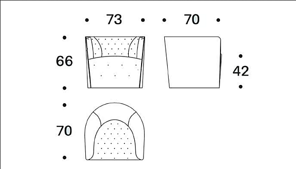 Polyurethane armchair with removable cover and armrests Saba Amelie factory SABA from Italy. Foto №7