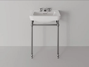 Ceramic Console Washbasin with Towel Rail Park Avenue Rockefeller Metal 64 PK9842101-PKMMETAL64
