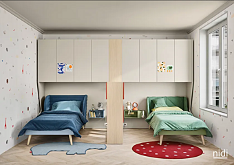 Kids Wardrobe Straight Bridging Unit Nidi factory nidi from Italy
