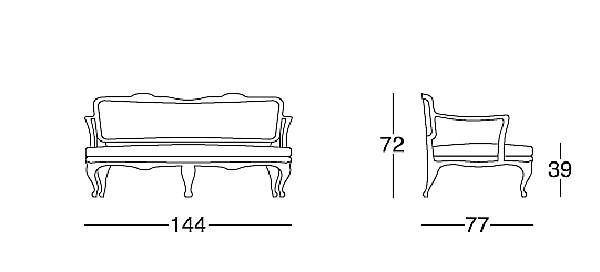 Couch LONGHI (F.LLI LONGHI) X 615   