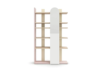 Freestanding kids bookcase Nidi Surfy wood factory nidi from Italy