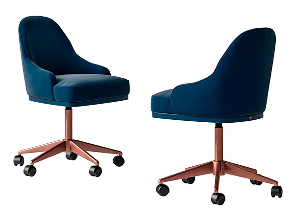 Swivel office chair in fabric and leather Sesto Senso CPRN HOMOOD S545 factory CPRN HOMOOD from Italy. Foto №2