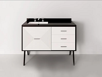 Single vanity unit with doors and integrated washbasin Park Avenue Maze 2S PKRMAZE2S