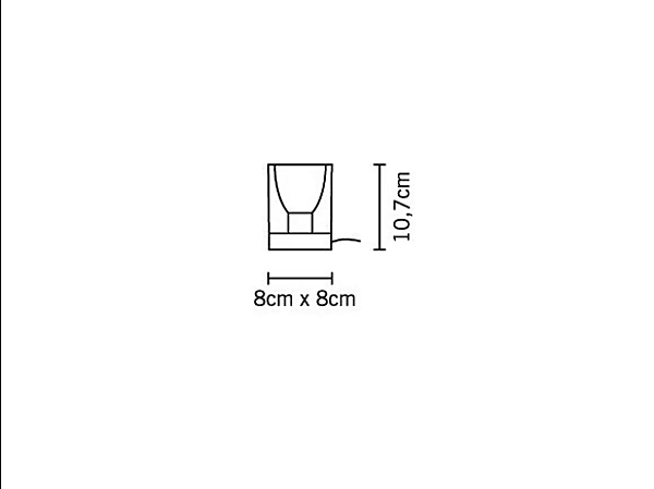 Glass table lamp Cubetto Fabbian factory Fabbian from Italy. Foto №5