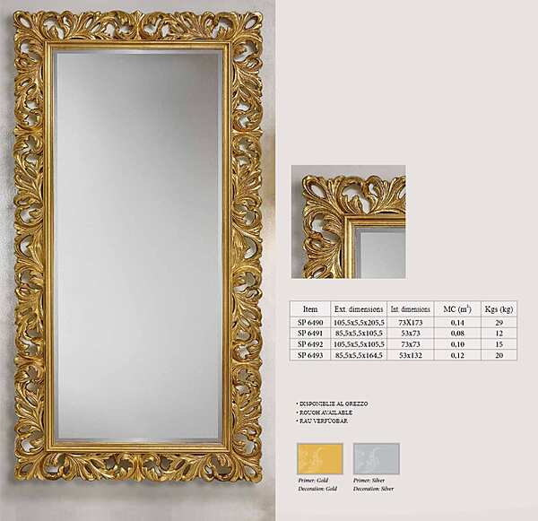 Mirror TONIN CASA SP 6493 factory TONIN CASA from Italy. Foto №1