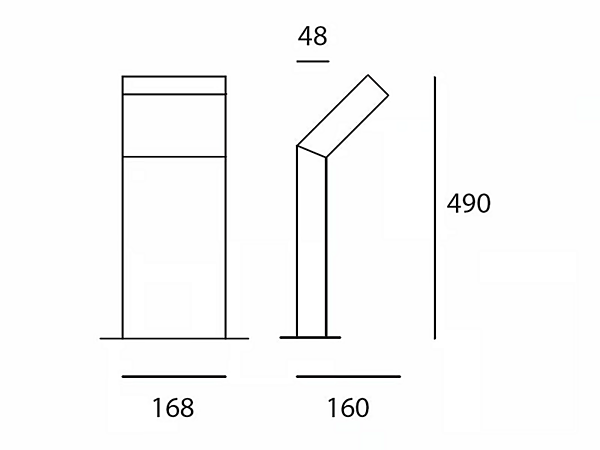 LED Aluminium Bollard Light Chilone Artemide factory Artemide from Italy. Foto №12