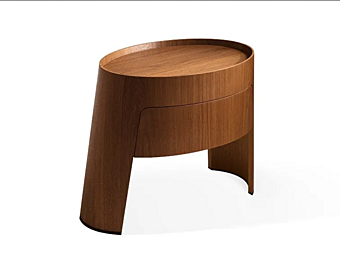 Oval leather side table GIORGETTI Morfeo 70650, 70651, 70655, 70656 factory GIORGETTI from Italy