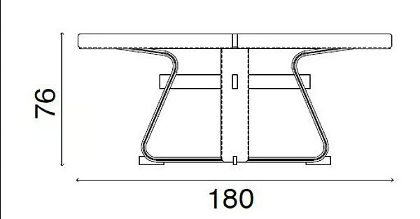 Square dining table in tanned leather by FASEM Antimo factory FASEM from Italy. Foto №2