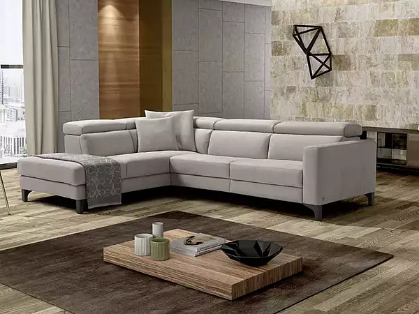 Corner leather sofa with electric motion Egoitaliano Matt Collection factory Egoitaliano from Italy. Foto №2