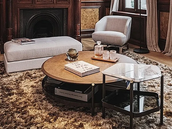 Coffee table from GIORGETTI Skyline collection in wood and glass factory GIORGETTI from Italy. Foto №3