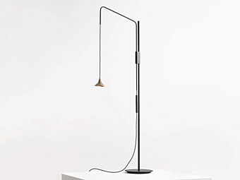 LED Adjustable Brass Floor Lamp Artemide Unterlinden