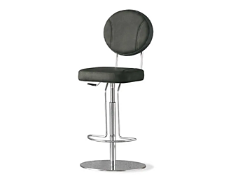 Height Adjustable Stool in Upholstered Eco Leather SEDIT Bridge factory SEDIT from Italy