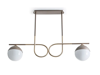 LED Pendant Lamp Glass and Iron Node Collection CORTEZARI 1495
