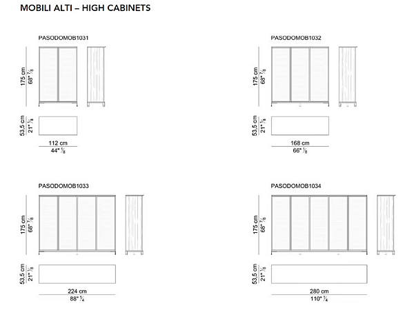 Tall wooden office storage unit with drawers I 4 Mariani Paso Doble factory i 4 Mariani from Italy. Foto №5