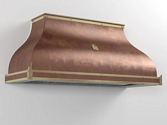 Wall Mounted Copper Cooker Hood with Integrated Lighting Officine Gullo CPP024 CPP024 factory Officine Gullo from Italy