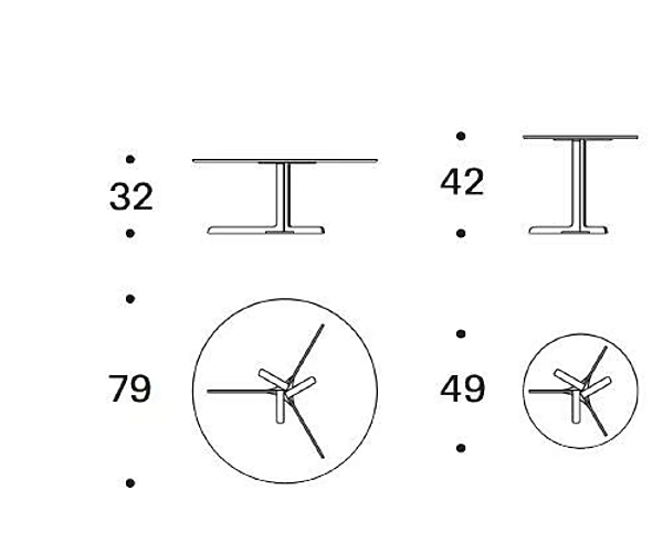 Round HPL Side Table Garden Saba factory SABA from Italy. Foto №5