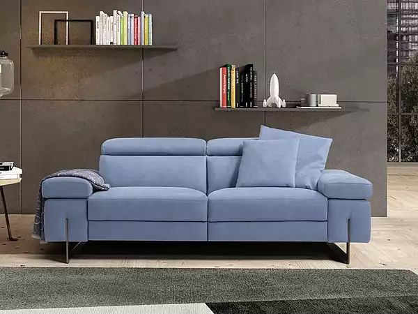 3-seater leather sofa with electric motion Egoitaliano Candice factory Egoitaliano from Italy. Foto №4