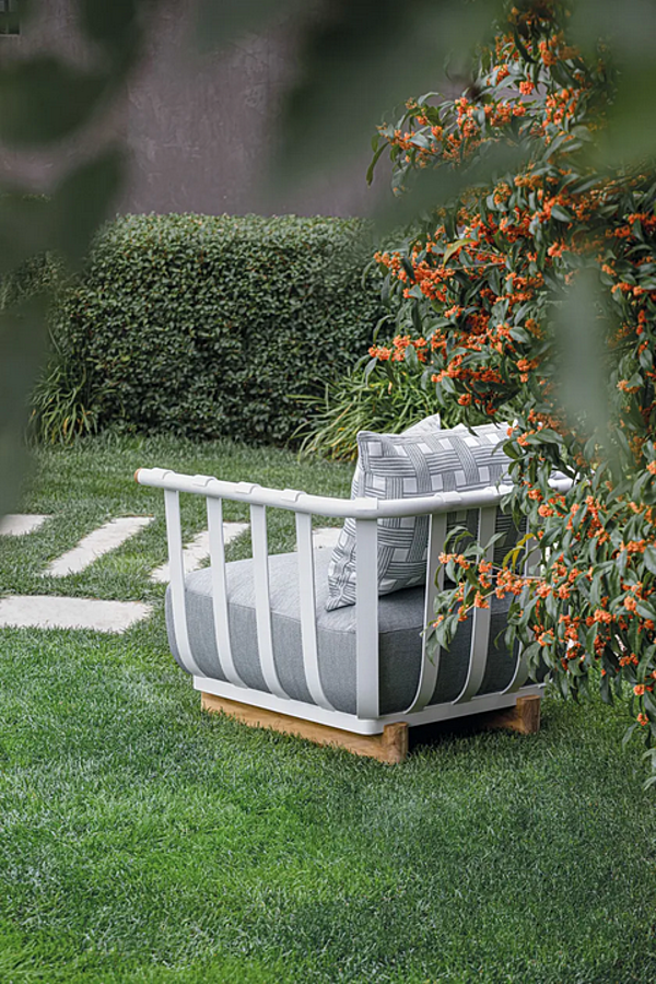 Garden Armchair with Armrests Fabric Atmosphera Portofino factory ATMOSPHERA from Italy. Foto №13