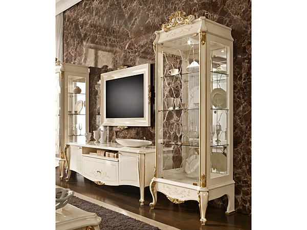 Display cabinet Ricasoli A.R. Arredamenti wood glass factory A.R.ARREDAMENTI SRL from Italy. Foto №2