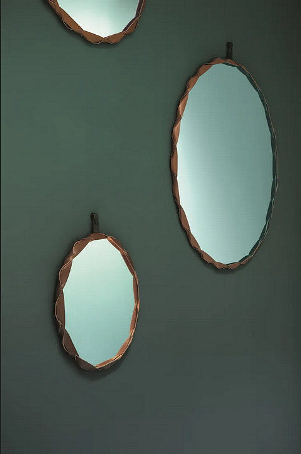 Round wall-mounted framed mirror Raperonzolo ZANOTTA factory ZANOTTA from Italy. Foto №4