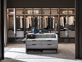 Sectional wood and glass walk-in wardrobe Molteni & C Gliss Master Sectional wood and glass walk-in wardrobe Molteni & C Gliss Master factory Molteni & C.(+VITRA) from Italy