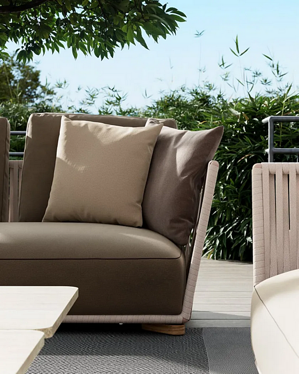 Sectional fabric garden sofa with soft back KETTAL Grand Bitta KS7003400, KS7003300, KS7003500 factory KETTAL from Italy. Foto №4