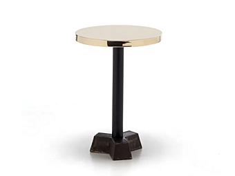 Round Cast Iron Side Table with Brass Finish Gervasoni 43 44 45 46 47 factory Gervasoni from Italy