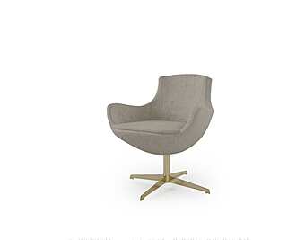 Fabric Easy Chair with 4 Spoke Base Symphony Bizzotto Italia