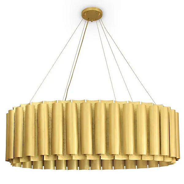 Handmade brass pendant lamp Aurum III BRABBU factory BRABBU from Italy. Foto №3