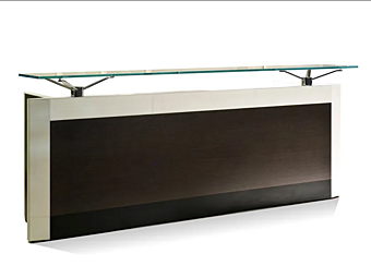 Reception desk wood and glass I 4 Mariani Symetria
