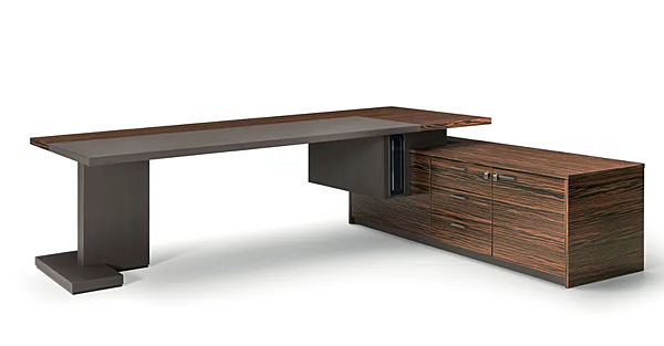L-shaped wooden executive desk INCA I 4 Mariani factory i 4 Mariani from Italy. Foto №12