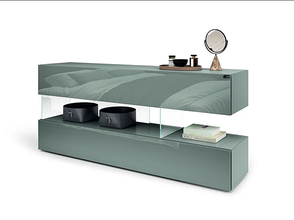 Glass chest of drawers AIR 0677B LAGO 0677B factory LAGO from Italy. Foto №1