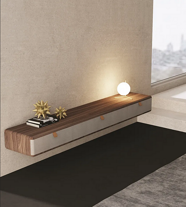 Rectangular wooden wall-mounted console table CASA +39 Paradigma EPA002 factory ENCORE (by CASA +39) from Italy. Foto №2