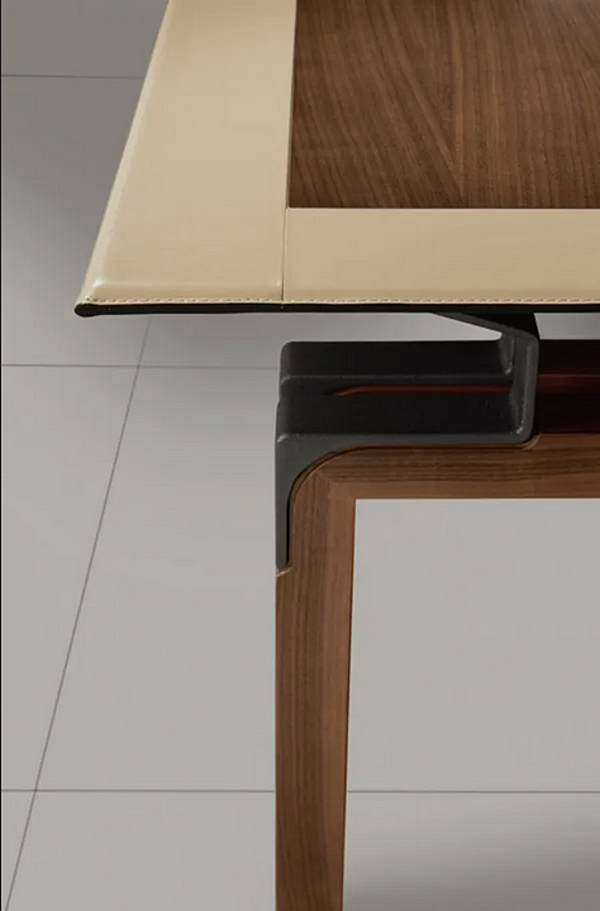 Rectangular wooden executive desk with leather top i 4 Mariani Paso Doble factory i 4 Mariani from Italy. Foto №6