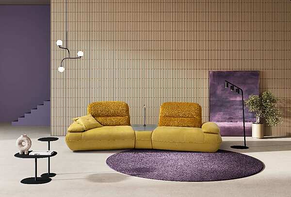 Fabric sofa with upholstered back Egoitaliano Hoops factory Egoitaliano from Italy. Foto №4