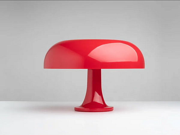 LED Table Lamp Nessino Red Polycarbonate Artemide 0039080A factory Artemide from Italy. Foto №1