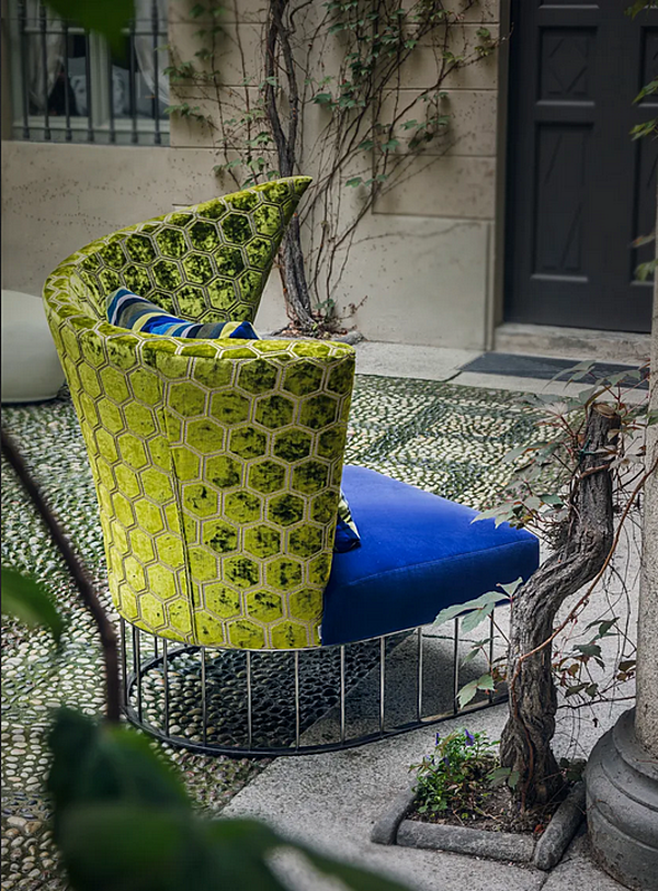 Upholstered fabric armchair Virgola ERBA ITALIA factory ERBA ITALIA from Italy. Foto №20