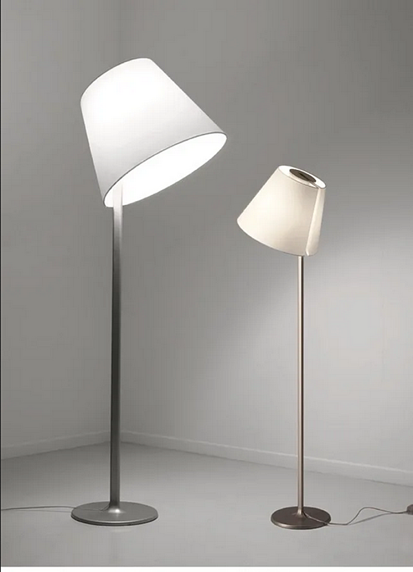 Adjustable silk floor lamp Artemide Melampo 0123020A, 0123010A factory Artemide from Italy. Foto №4