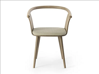 Fabric chair with integrated cushion BROSS Yuumi 1590 factory BROSS from Italy