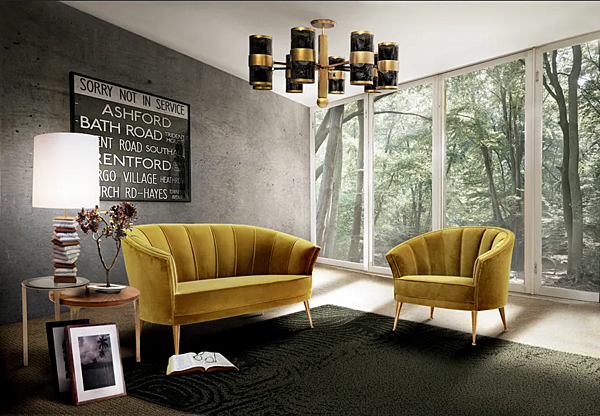 2 Seater Velvet Sofa Maya BRABBU factory BRABBU from Italy. Foto №2