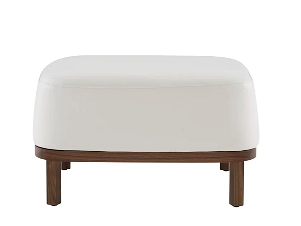 Upholstered Leather Footstool Flax LIGNE ROSET 12190205 factory LIGNE ROSET from Italy. Foto №1