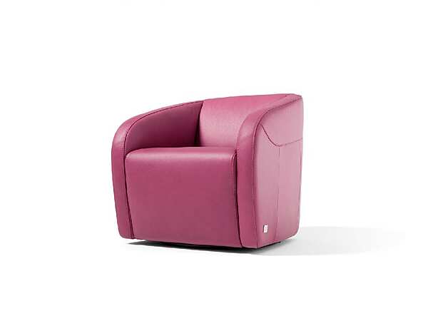 Swivel fabric armchair with removable cover Egoitaliano Carlotta factory Egoitaliano from Italy. Foto №1