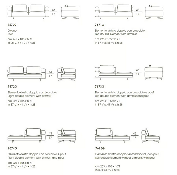 Sectional fabric sofa with soft back GIORGETTI SOHO factory GIORGETTI from Italy. Foto №4
