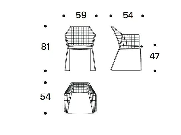 Garden chair with armrests fabric Saba New York Soleil factory SABA from Italy. Foto №5