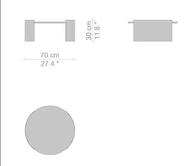 Round Plate Garden Side Table Bowy Outdoor CASSINA factory CASSINA from Italy. Foto №5