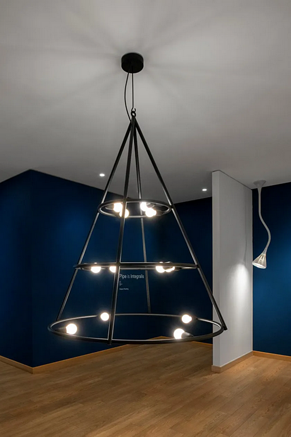 Steel pendant lamp El Poris Artemide 1085030A factory Artemide from Italy. Foto №9