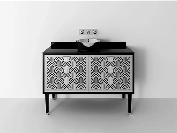Single wooden vanity unit with drawers Park Avenue Cora 2A PKRCORA2ACES factory Park Avenue from Italy. Foto №2